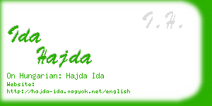 ida hajda business card